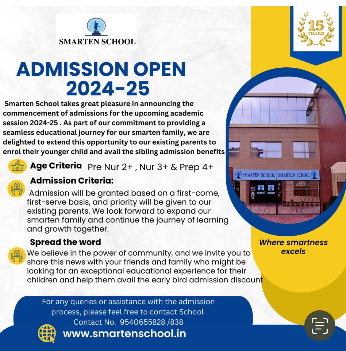 admission open smarten school